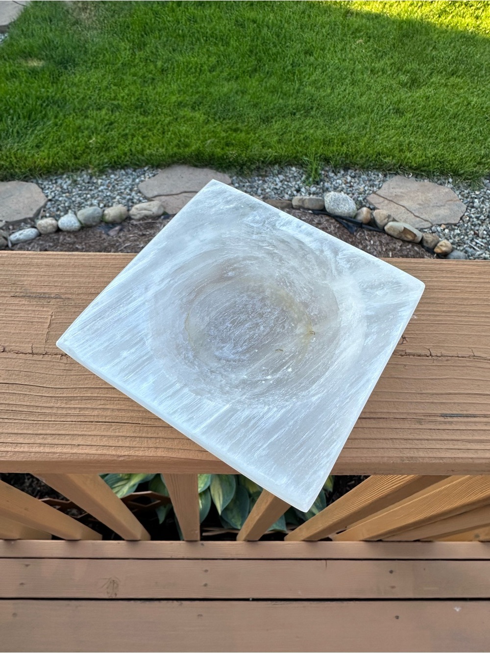 Selenite Charging Plate~ white 6x6